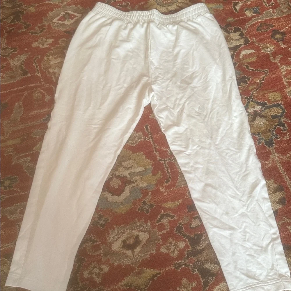 Banana Republic white joggers.  Size medium - Picture 2 of 3